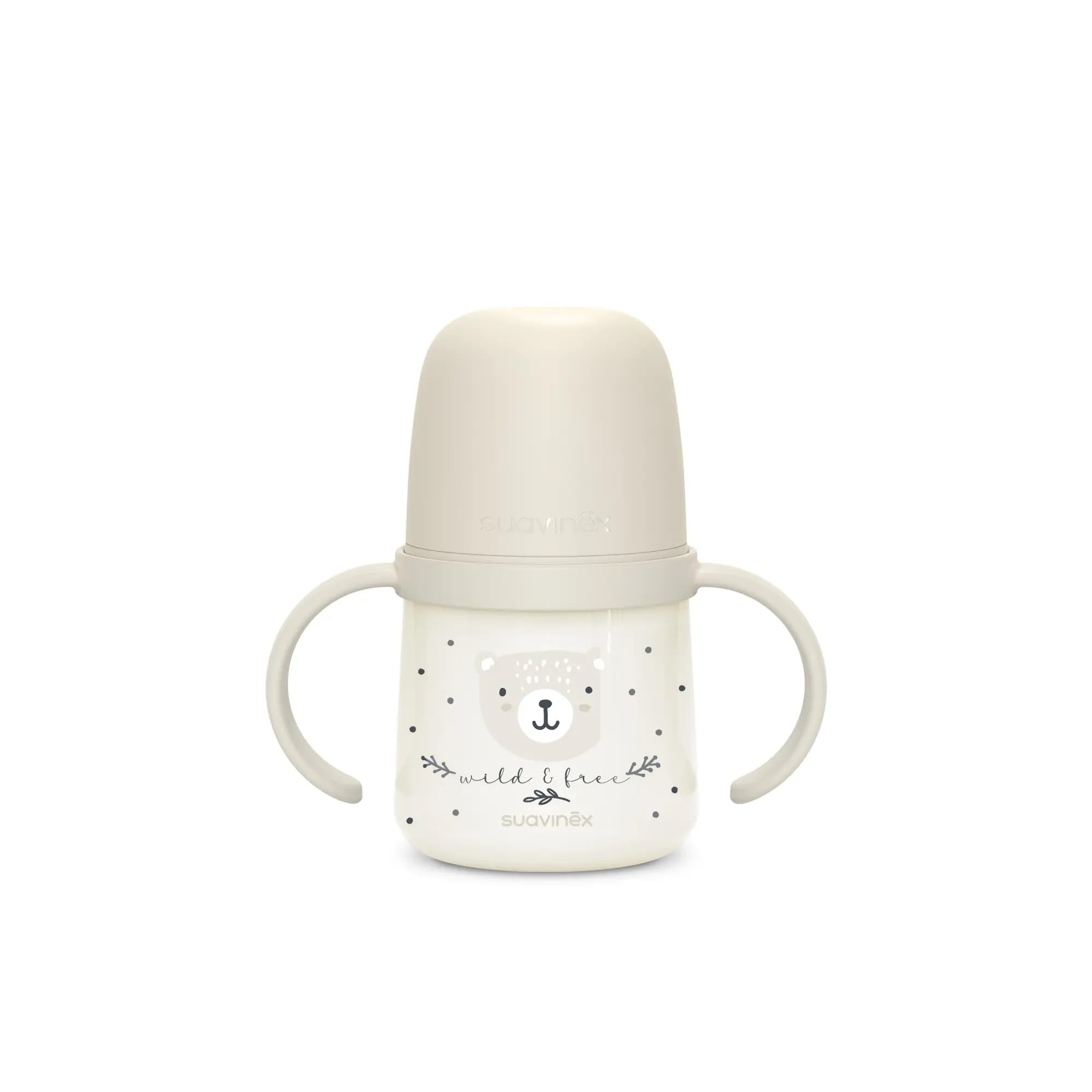 Suavinex Gray Bottle With Handles - Night&Day Wild&Free - 150 Ml - 6 Months And Up