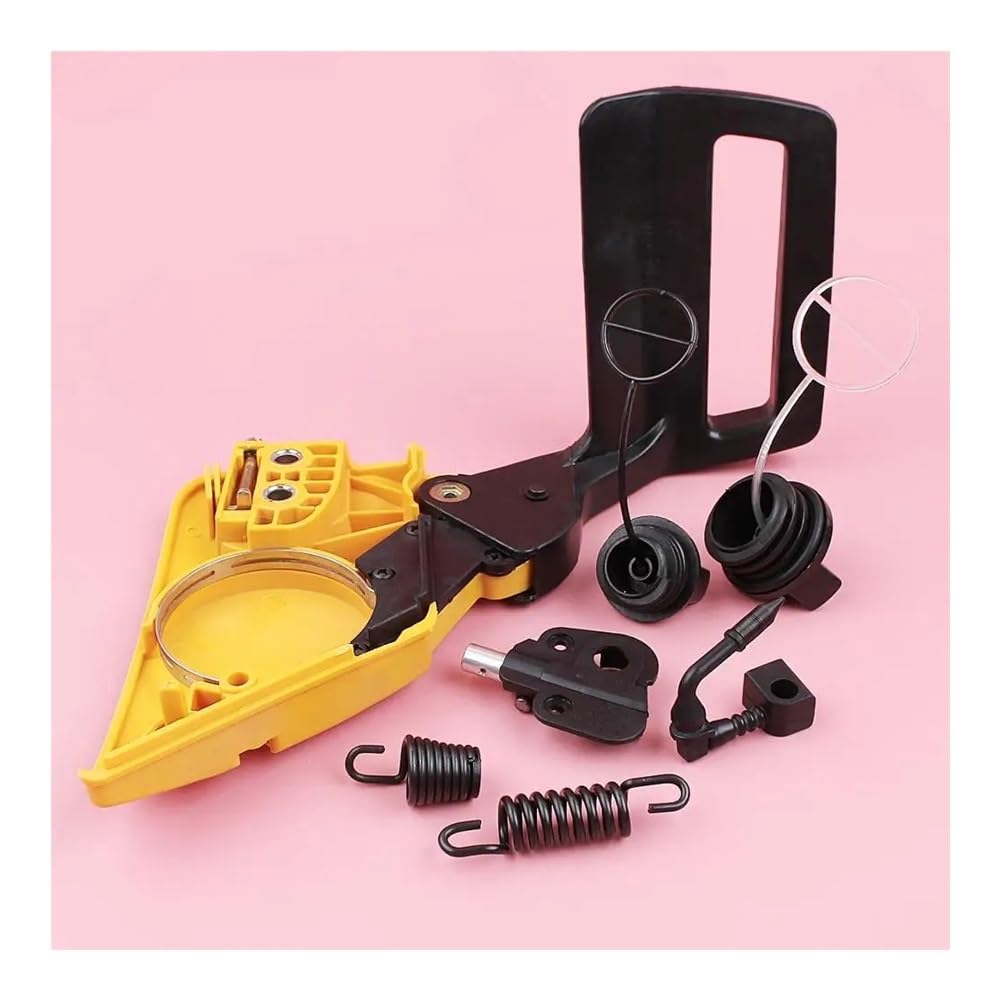 Kit de Aceite de Cubierta Protectora de Mano de Freno Apto for Piezas de Motosierra 350 351 con Tapa de Aceite de Combustible, repuestos de Motosierra con Resorte de Choque