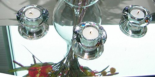 Amlong Crystal Diamond Tealight Candle Holder, Clear, Set Of 6 #TOP1