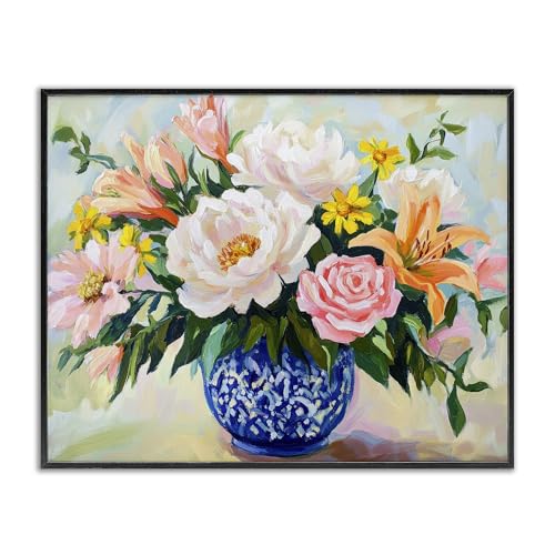 Chinoiserie indigo pour décorer un mur blanc cadre Stupell - 2