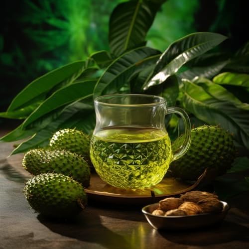 Miniatura 5 de Hojas enteras de guanábana graviola prémium de 4 onzas (más de 240 hojas por bolsa) Paquete de 2  Hoja de Guanabana  Artesanal silvestre  Té de