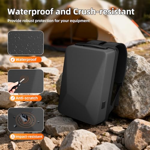 Image of DAIERTEK Starlink Mini Backpack Waterproof Starlink Mini Bag with TSA Combination Lock and Charging Port, Smaller Size, Grey