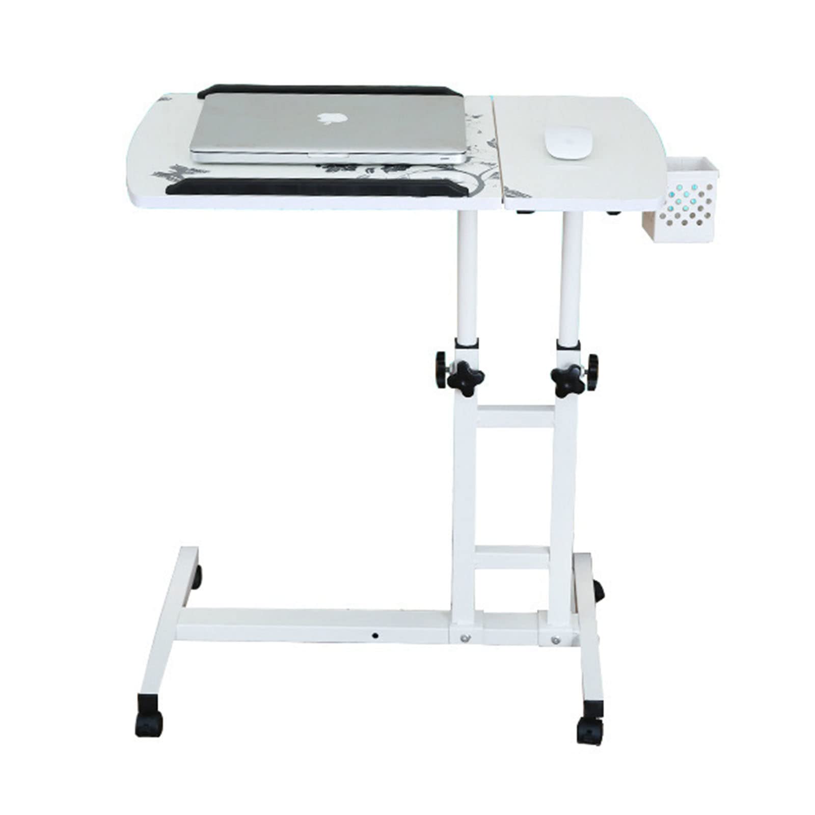 Bureau d'ordinateur debout double levage mobile et pivotant à 360