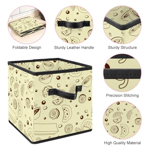 Boîte de rangement cube en tissu robuste pour livres et dressing de maison - 5