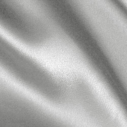Ben Textiles Silver Stretch Charmeuse Fabric by The Yard
