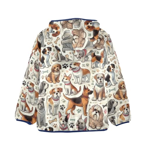 CHIFIGNO Cute Boys Zip up Hoodie Boys Hoodies Printed Fleece Jacket with Pockets for Toddler and Kids2