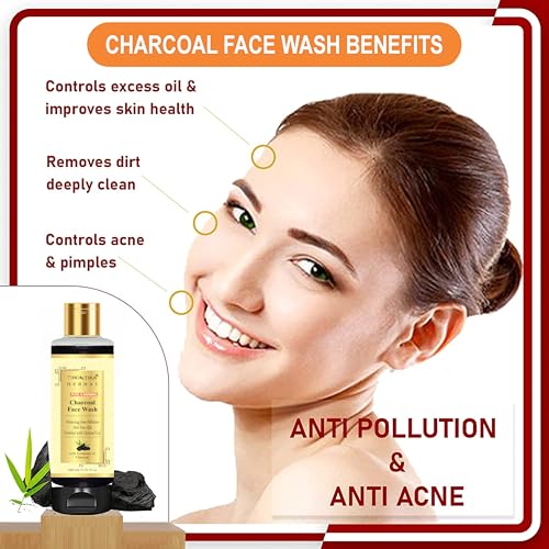 Image of Pure Charcoal Ultra-Hydrating Face Cleanser For Oil & Dirt Removal 200 ML | Face Wash for Anti-Pimple and Anti-Dirt | Suitable for All Skin Types