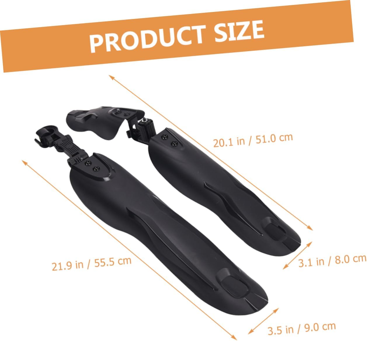 Abaodam 2Pcs Bike Mudguard Durable Front Rear Mud Guards for Mountain and Road Bikes Lightweight Design for Tire Protection Style Enhancement