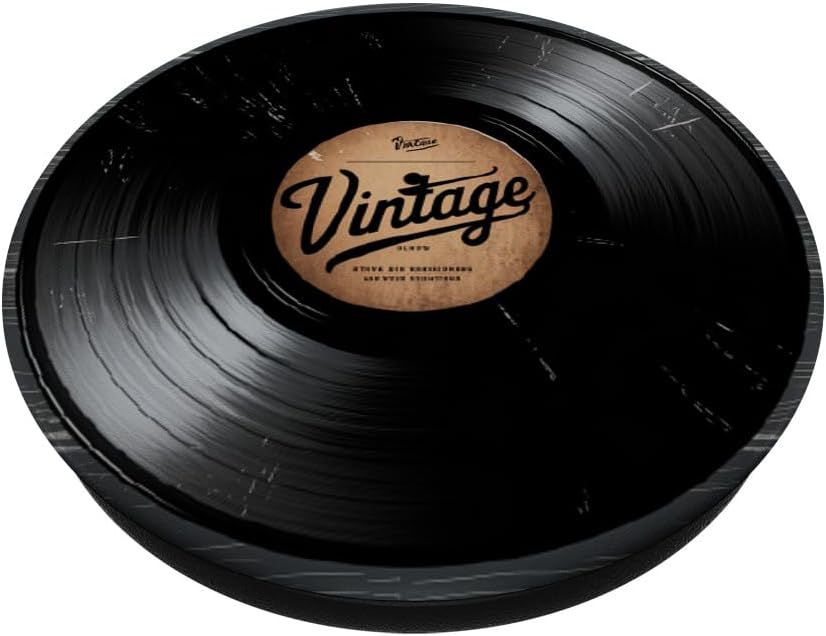 Vinyl Record Player Vinyl Collector Retro Music Lover PopSockets Adhesive PopGrip - Image 2