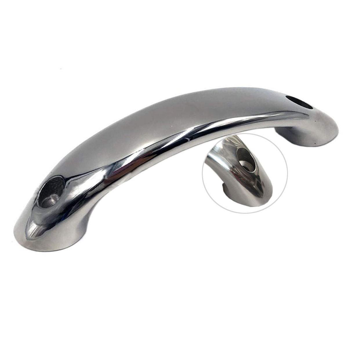 Maniglia Per Portello Barca In Acciaio Inox 316 - Base Ovale 16,5 Cm, Per Barche, Yacht, Accessori Nautici