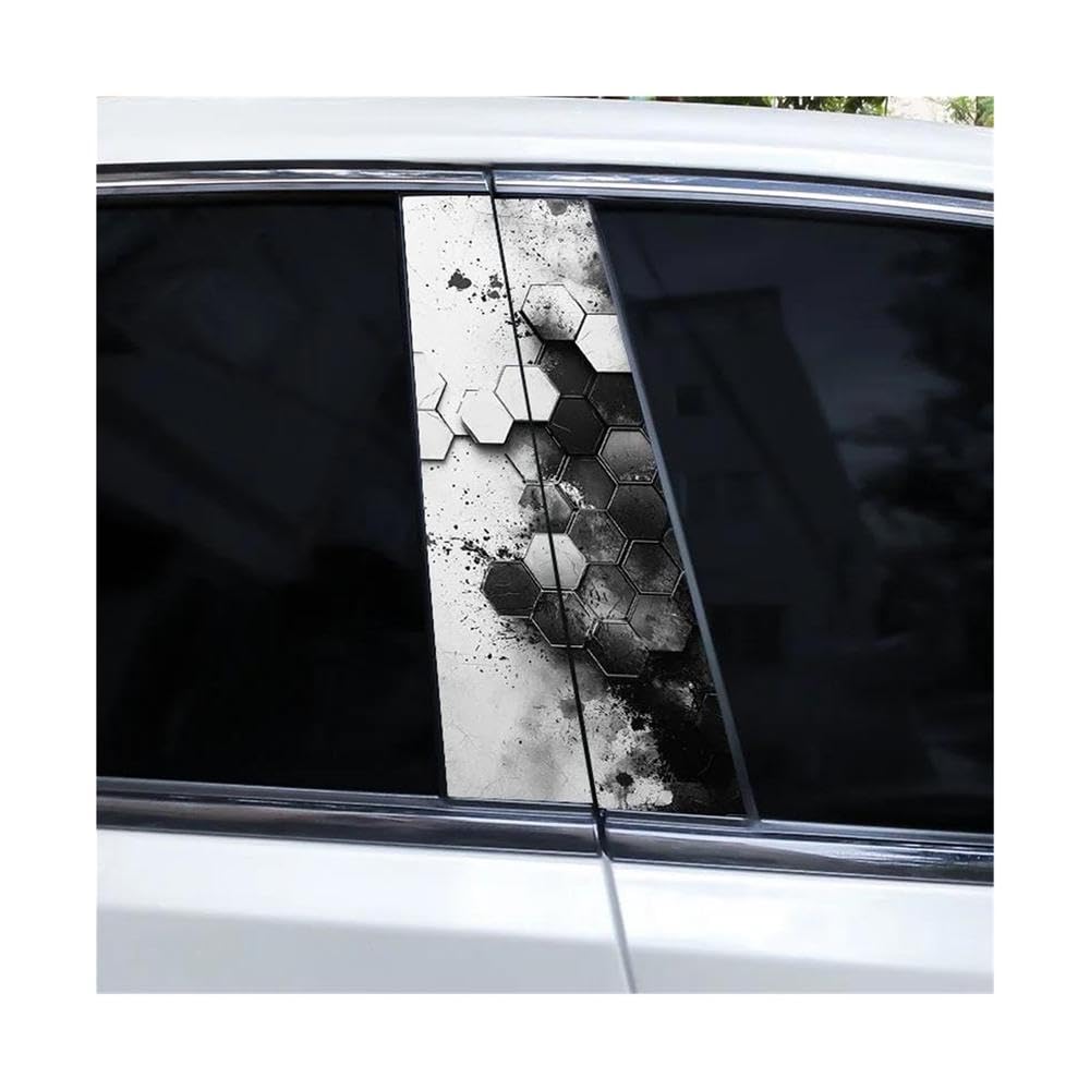 Autocollants montants de portière voiture nid d'abeille vinyle pour masquer les rayures noires