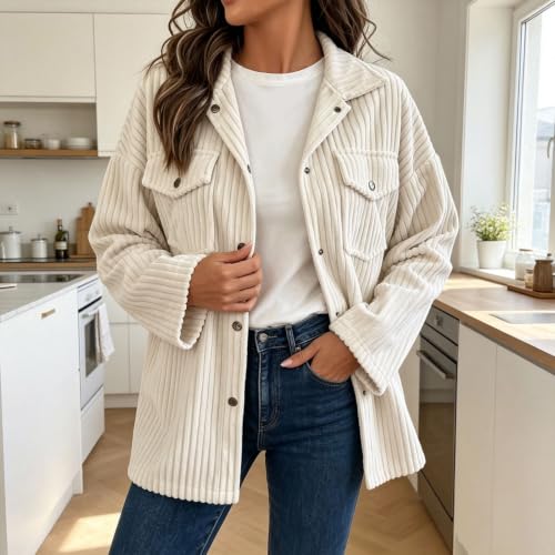 ANANASURF Womens Oversized Coat Button Down Collar Barn Jackets - image 2