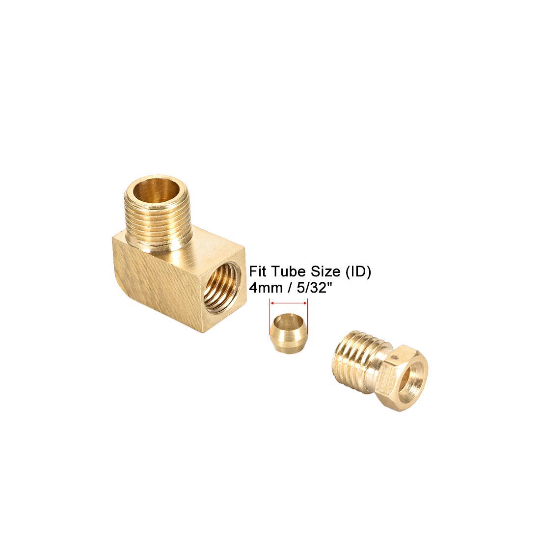 Raccordo Idraulico Dritto In Ottone Per Grasso – Filetto G1/8 Lunghezza 60 Mm – Uxcell