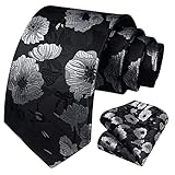 【Tela cómoda】Hecha de un material suave y excelente, esta corbata es brillante, cómoda de usar y duradera. La entretela de buena calidad facilita hacer un nudo perfecto. La corbata con un diseño floral novedoso y un pañuelo a juego pueden combinar fácilmente con sus camisas.