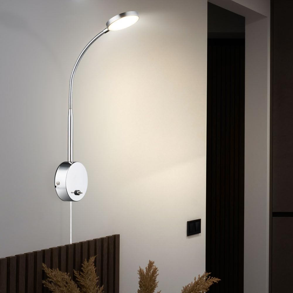 Globo 24103W - Lámpara led de pared (aluminio), color cromado