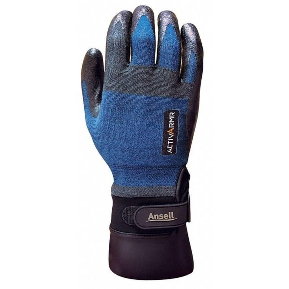 Ansell Activarmr 97-002 Przemysłowe rękawiczki robocze, ochrona wielopasmowa, DIY, strona, mechanika, niebieski, rozmiar XL (1 para)