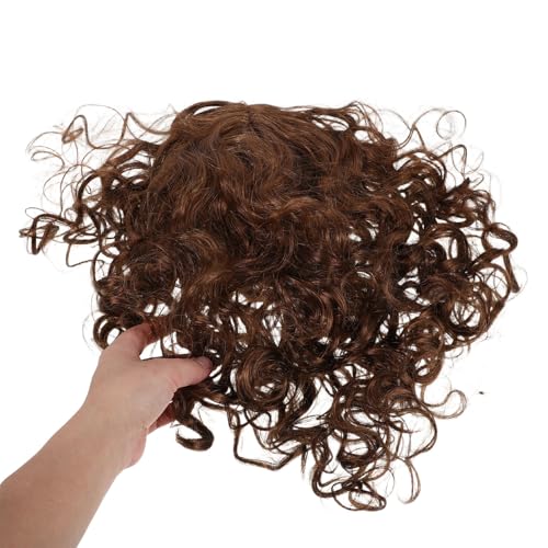Barba y peluca de Jesús castaño: el set completo para disfraces de Halloween sin pegamento 5