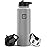 IRON FLASK Camping & Hiking Hydration Flask with Straw, Wide Mouth Insulated Stainless Steel Sports Water Bottle - 40 oz Graphite