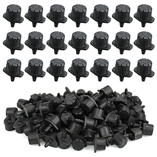100Pcs Drip Irrigation Emitters,Adjustable Irrigation Drippers Sprinklers,1/4 Inch Emitters Micro Drip for Watering System