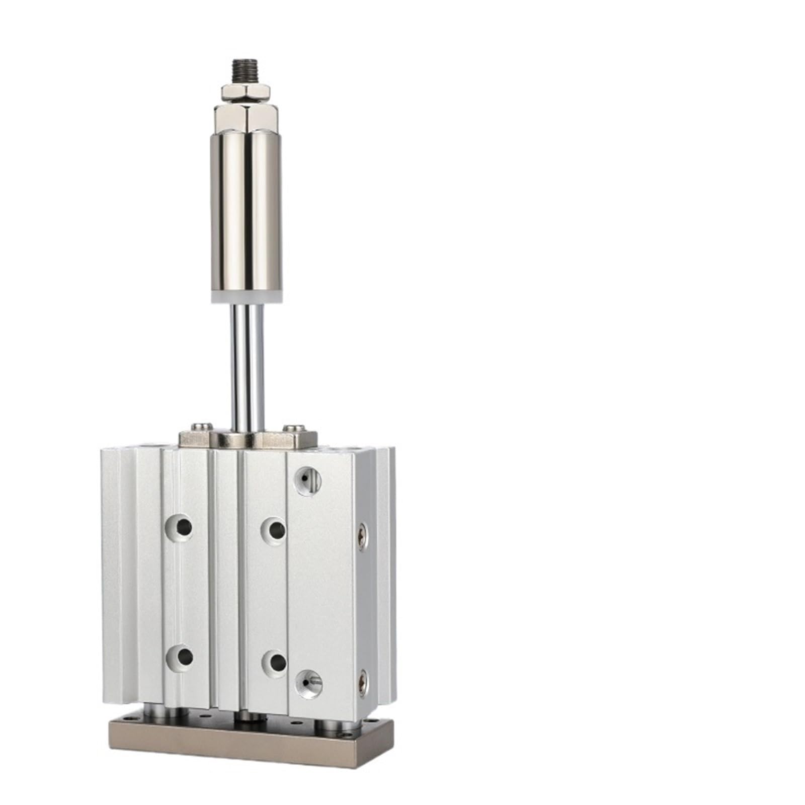Vérin de guidage compact pneumatique 3 tiges alésage 16 course 20-20 réglable