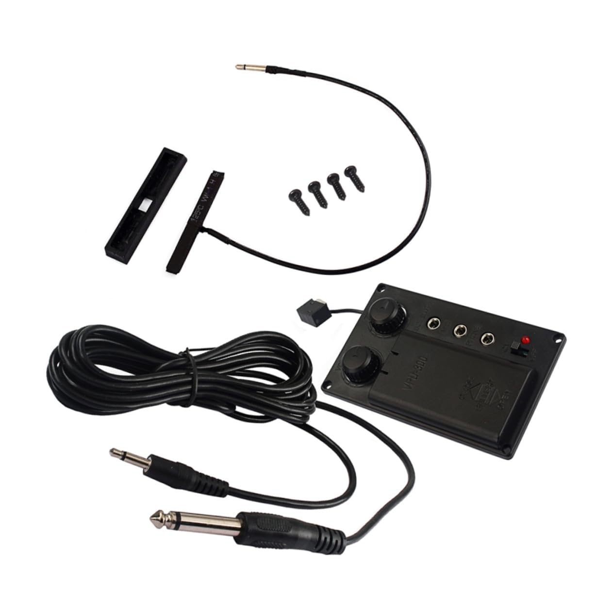 ibasenice 3sets Mute Preamp Pickup Eq Per Violino Elettrico Accessorio Piezoelettrico Con Cavo Di Uscita Per Del Suono e Suppressore Di Rumore Facile Da Trasportare Per Performance Live