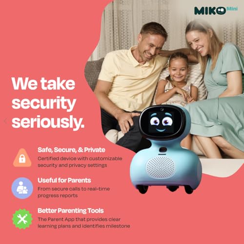 Image of Miko Mini AI Robot | 2 Years Free Max | STEAM Learning for Kids 5+ | Blue