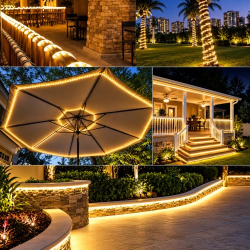 One94Store 20 Meter Warm White LED Rope Light | Waterproof SMD LED Pipe Light for Diwali Decoration, Home Décor, Ceiling Cove Lighting, Indoor & Outdoor Festive Use - Image 7