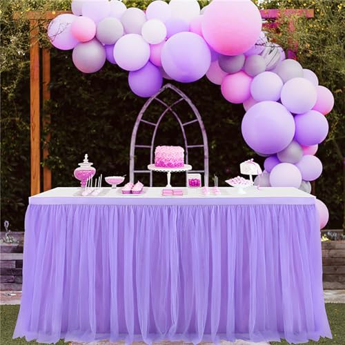 Jupe de table en tulle rigide lavable pour tables de réception - 5