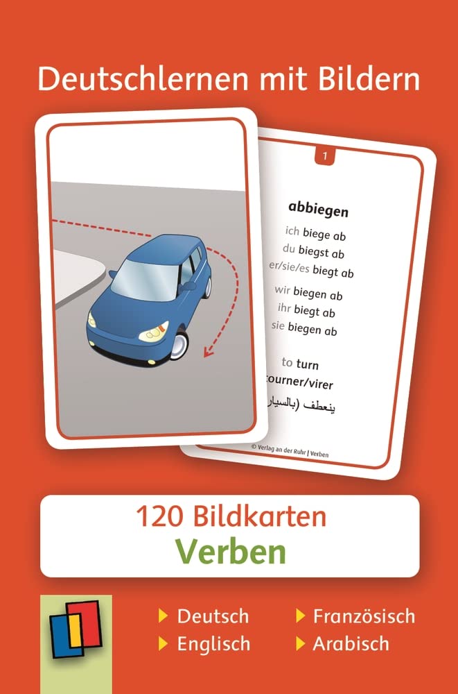 Verben: 120 Bildkarten auf Deutsch, Englisch, Französisch und Arabisch