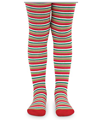 Jefferies Socks Baby Girls Halloween Multi Stripe Pattern Cotton Tights 1 Pack