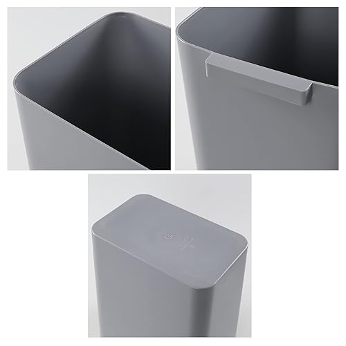 Miniatura 3 de Teyyvn Paquete de 3 cubos de basura de 4.5 galones, color gris para el hogar, cocina, oficina, dormitorio, baño