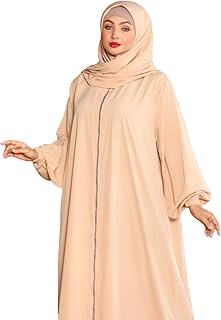 MISK Women's Zip Veil Wrap Free Beige GS-8012, One Size