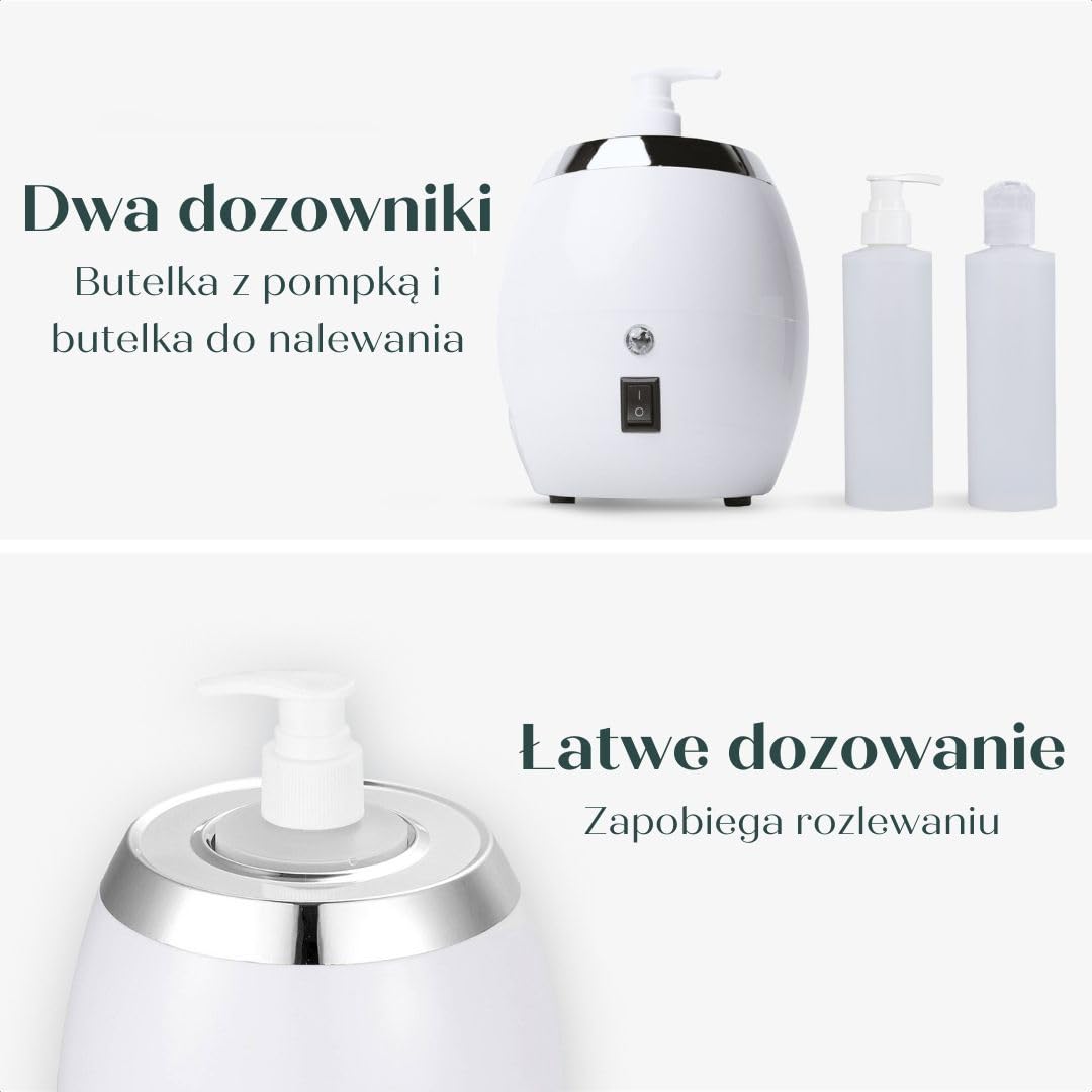 Nagrzewnica olejowa do masażu, wygląd drewna, Relax Master®, profesjonalne elektryczne urządzenie do masażu, ogrzewacz oleju, gabinety masażu, Guasha, wellness, spa (okrągły)