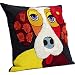 Kare Design Kissen Make Up Dog, Acceessoire, Deko-Kissen, Tiermotiv, mit Reisverschluss, 45x45cm (LxB)