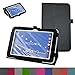 Insignia Flex 8 NS-P16AT08 Case,Mama Mouth PU Leather Folio 2-folding Stand Cover for 8" Insignia Flex 8 NS-P16AT08 Tablet,Black