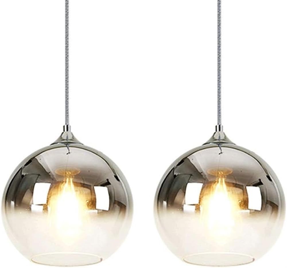 Lampe suspendue boule verre miroir moderne luminaire suspension design nordique cuisine salon E27