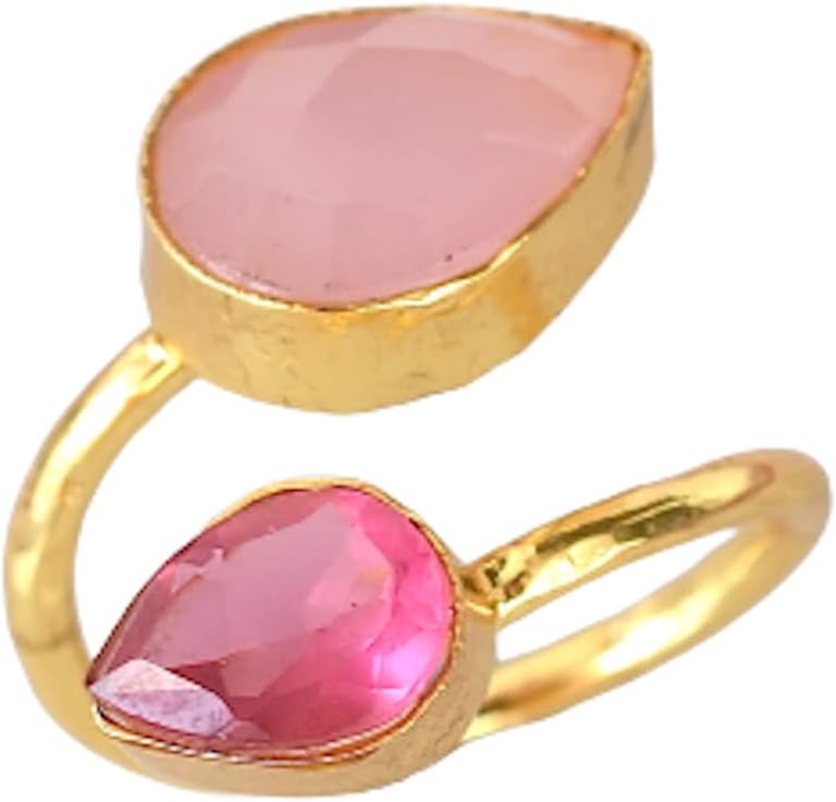 Veracity Jewelry Gold Plated Multi Gemstone Rings For Women & Girls - Jewelry For Women's Birthday Anniversary Wife Mom Girlfriend Sister - Handmade Gifts