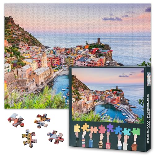 Cinque Terre National Park Puzzles for Adults 1000 Pieces Vernazza Village