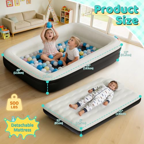 Image of Inflatable Toddler Travel Bed 64inch