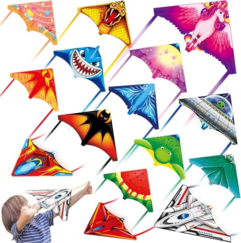 Image of Ynybusi Mini Kites for Kids Ages 4-8-12, Finger Launcher Kites Easy to Fly on Beach|Park|Plaza|Garden|Backyard, Birthday Party Favors for Boys Girls Outdoor Toys,Mini Kite Bulk
