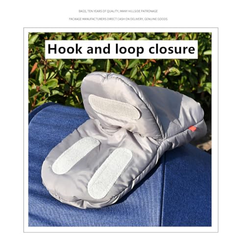 Image of 1 Pair Baby Stroller Hand Muffs Gloves Winter Thick Warm Gloves Pushchair Hand Warmer Gloves Mittens Windproof Waterproof Carriage Hand Muffs Stroller Warmmuffs Gloves Stroller Accessories