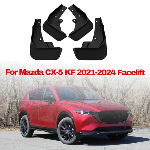 Image of Mud Flaps,Splash Guards for Mazda CX-5 KF 2021-2024 Facelift, 4 PCS Mud Flaps Splash Guards for Mazda CX-5 KF 2021-2024 Facelift Front LH RH and Rear LH RH,Black