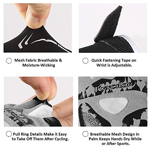 Luvas Esportivas, Andoer Luvas de ciclismo Luvas de esporte de escalada para bicicleta de escalada c