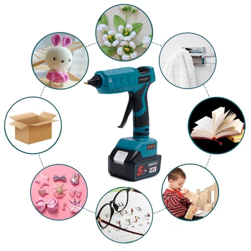 Kabellose Heißklebepistole für Makita 18V Akku 11mm Schnelle Aufheizzeit vielseitig einsetzbar und präzise Kupferdüse für DIY Projekte Handwerk und Reparaturen
