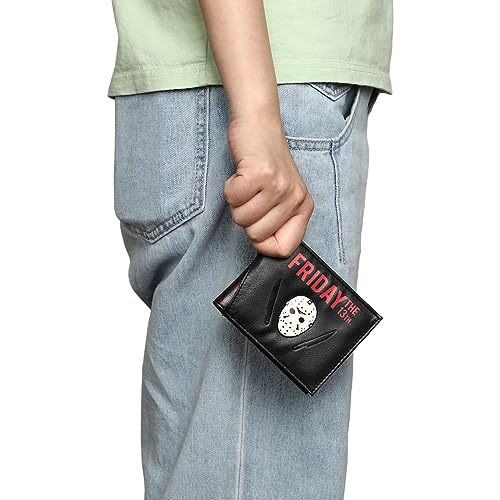 Friday The 13th Jason Mask Men's Black Bifold Wallet2