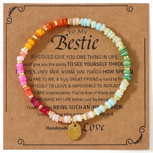 Colorful Roundel Beads Bracelets for Women Gold Plated Love Heart Ellipse Cross Candy Beaded Bracelet, Dainty Cute Handmade Crystal Bead Couple Good Luck Friendship Ester Jewelry Gift3