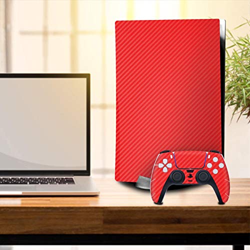 image for Hulzogul PS5 Console and Controller Skin, Carbon Fibre Stickers Decals