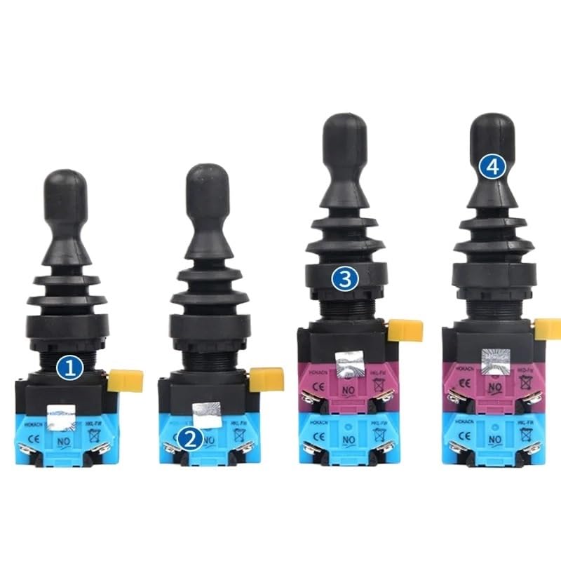 22mm Joystick Switch Momentary 4 Position 4NO self Latching Spring Return Wobble Stick Monolever Rocker Cross Switch HKL-FW(HKL-FW24)