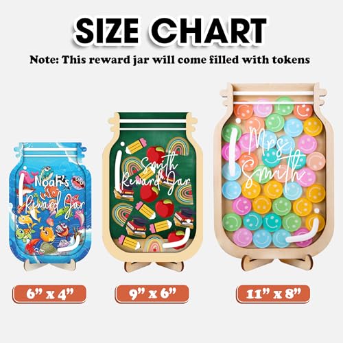 Image of Personalized Full Token Magnetic Reward Jar for Kids Toddler Chart Positive Classroom Behavior Management Training Tools Reward System Back Day School Gifts for Boy Girl Children Teacher