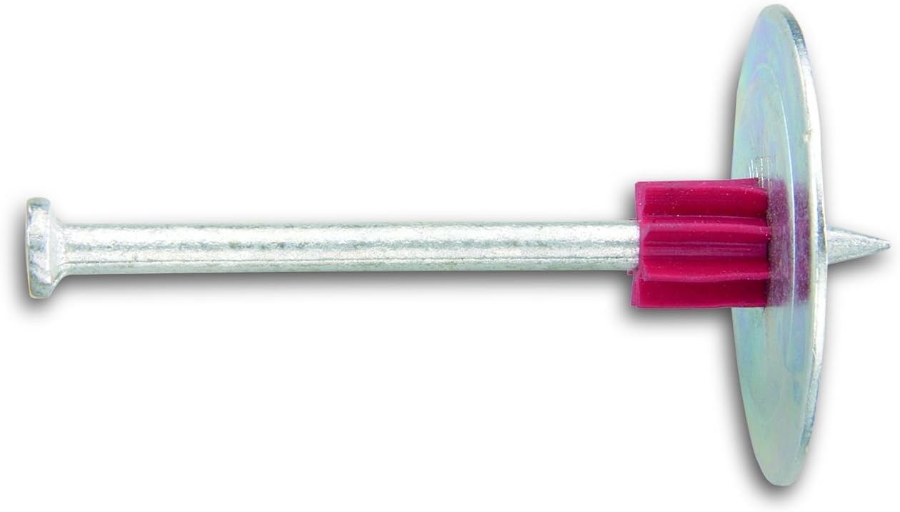 50122 Drive Pin 1-1/2-Inch Length.300 Head 0.145 Diameter with 1-7/16-Inch Insulation Washer, 100 Per Box